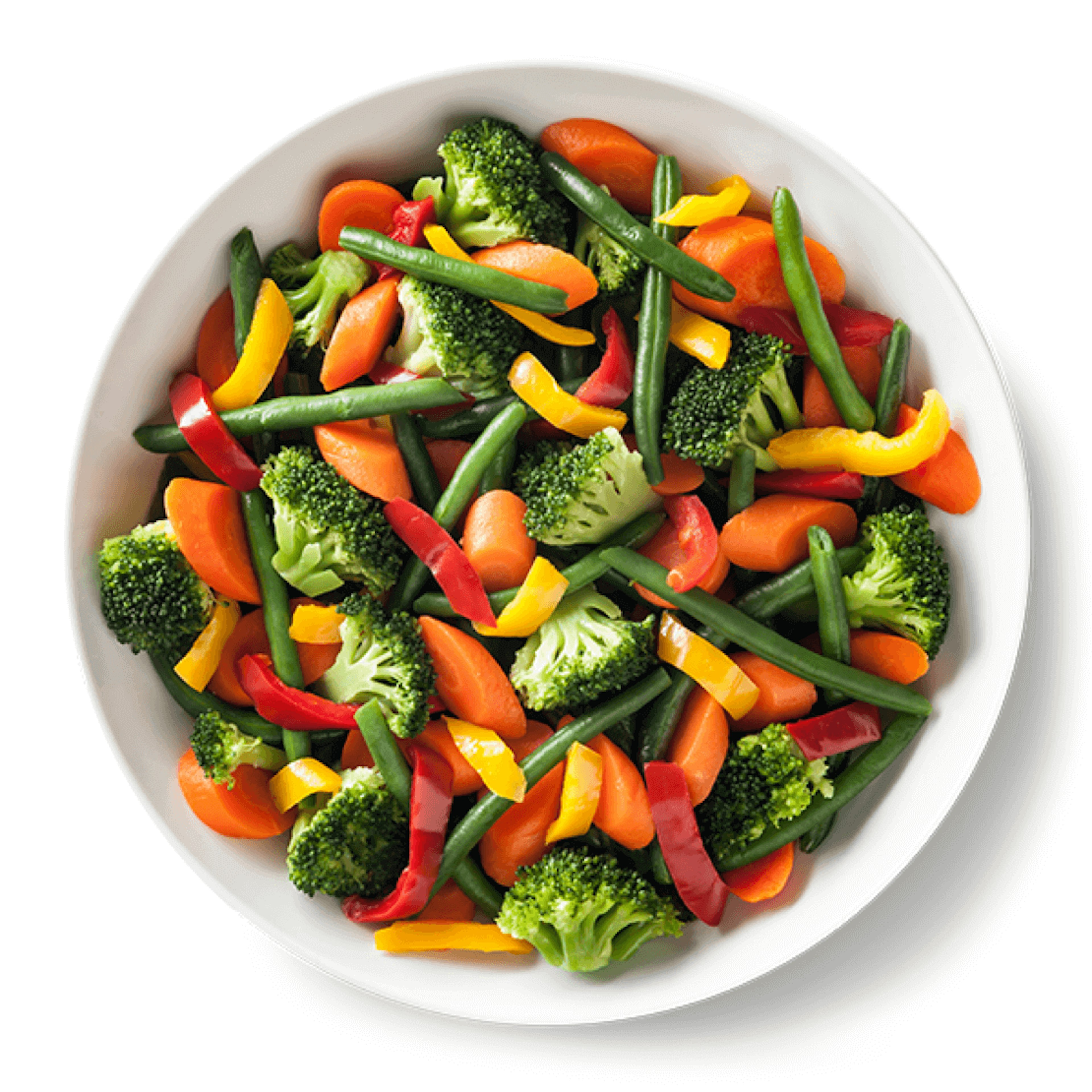 Provence Vegetable Blend in a bowl, overhead shot