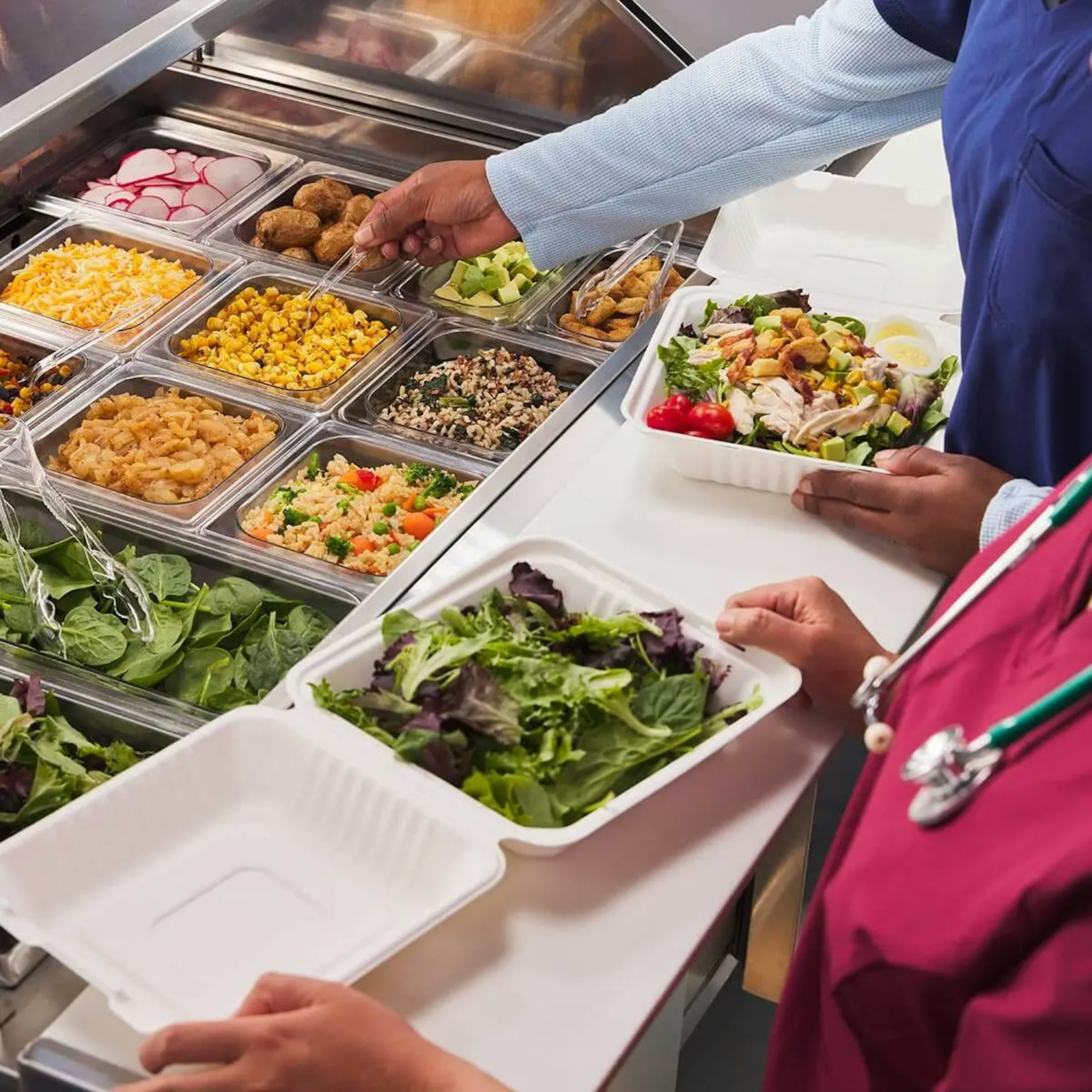 Food Station: Salad Bar for Healthcare Recipe Card