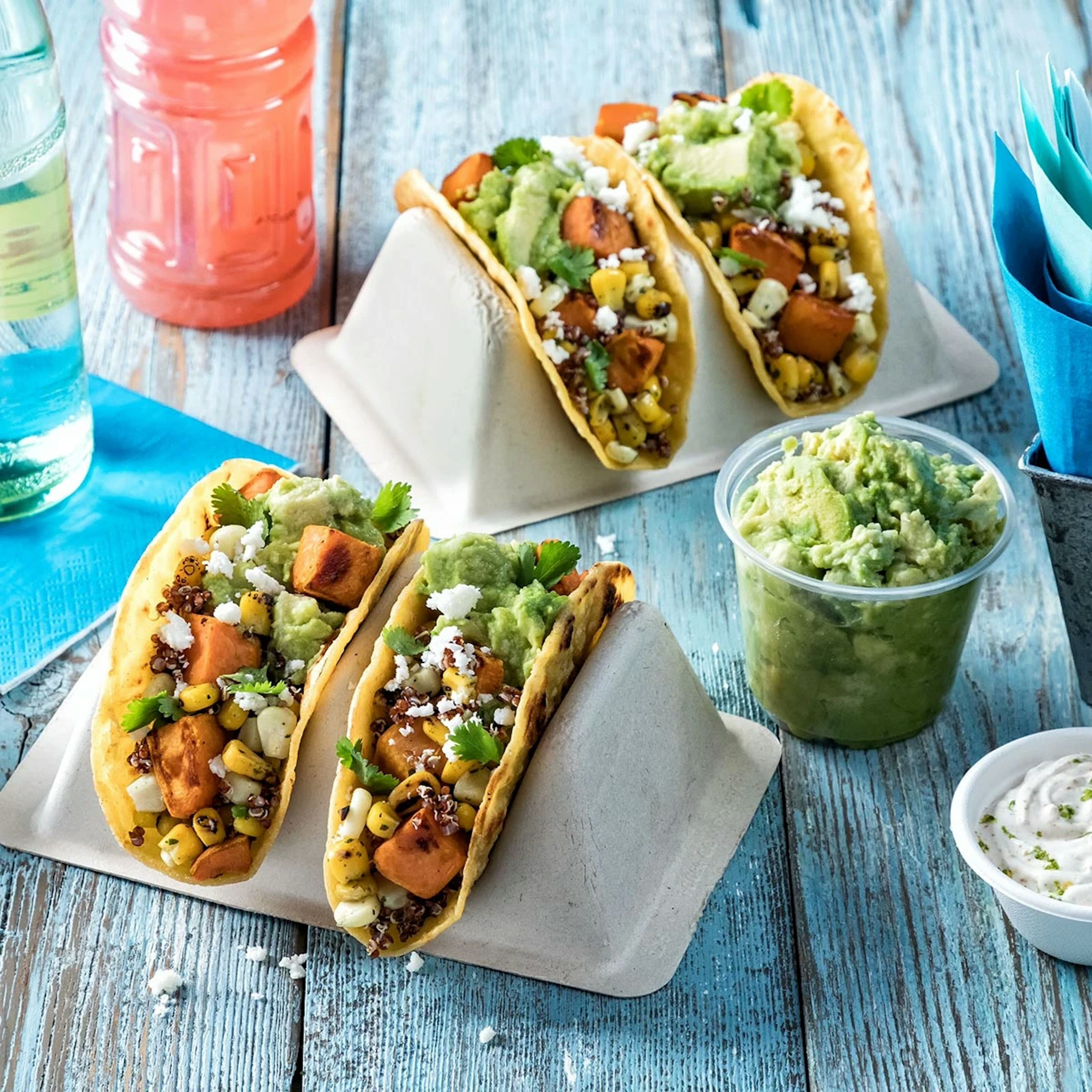 Roasted Sweet Potato Tacos and Guac Recipe Card