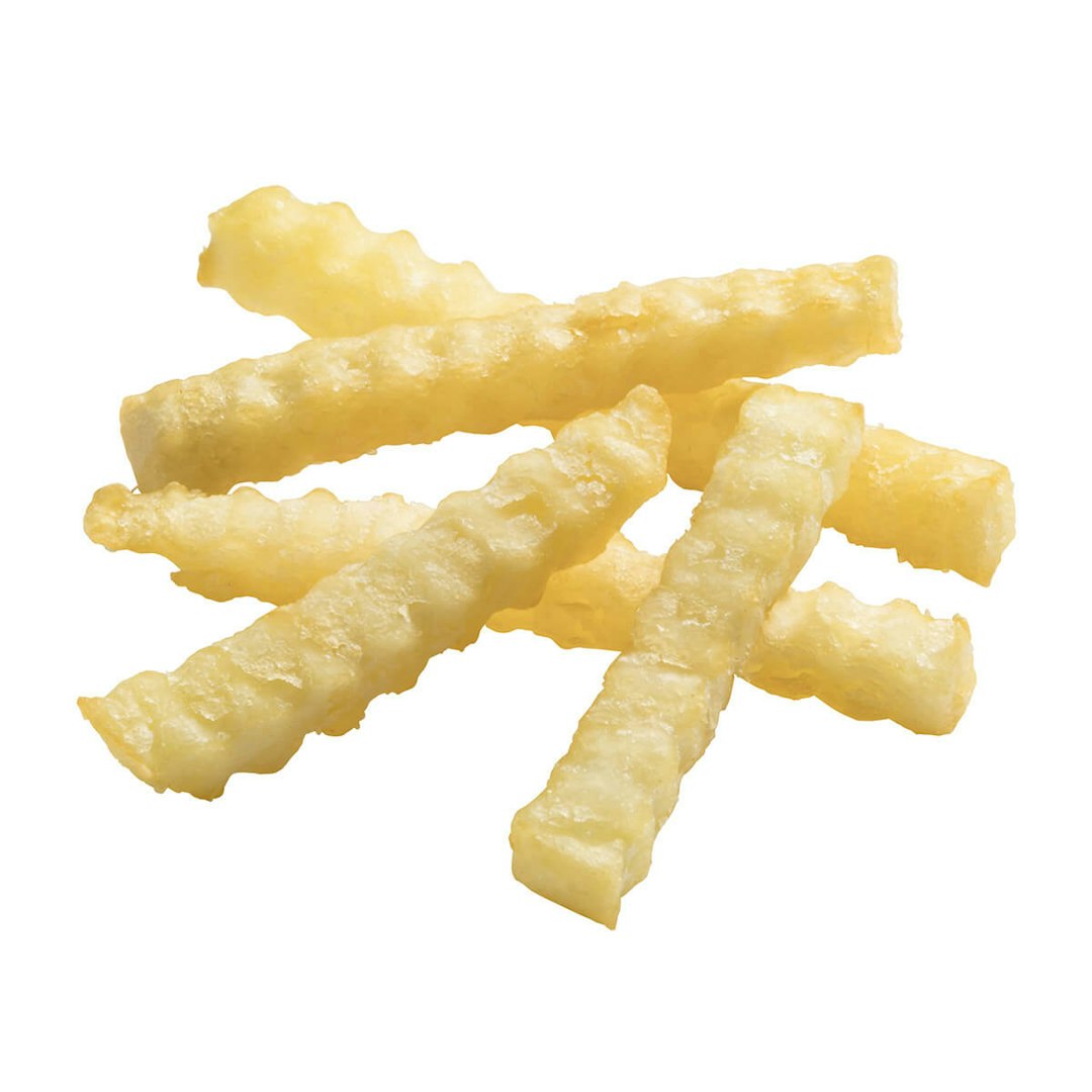 Clear Coated Crinkle Cut Fries